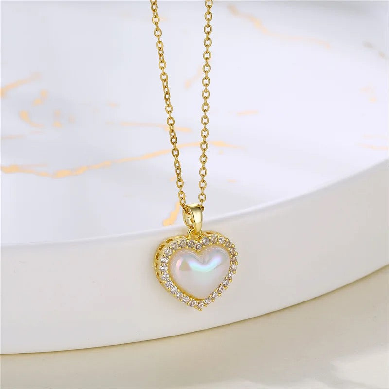 White Heart Pendant