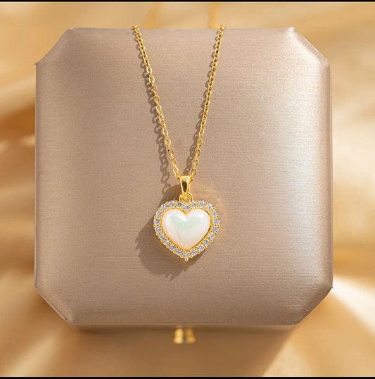 White Heart Pendant